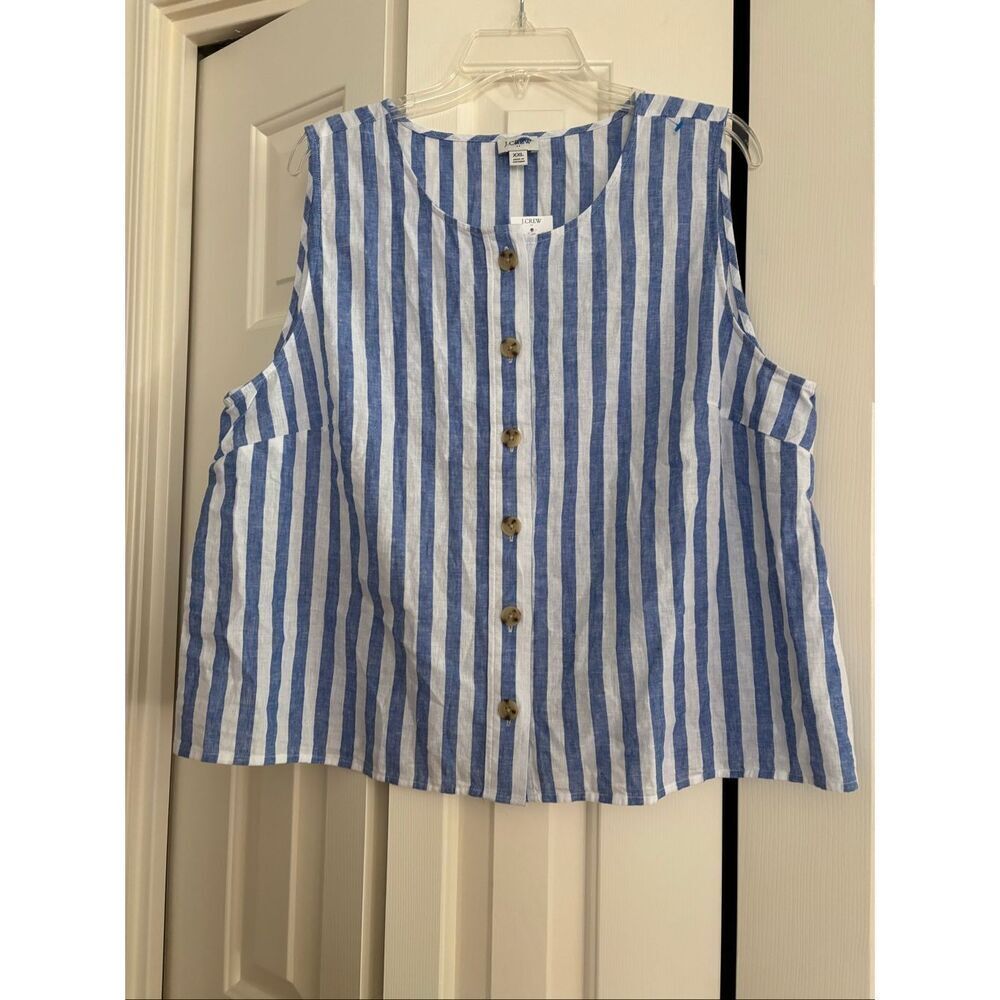 NWT J. Crew Linen Blend Shell